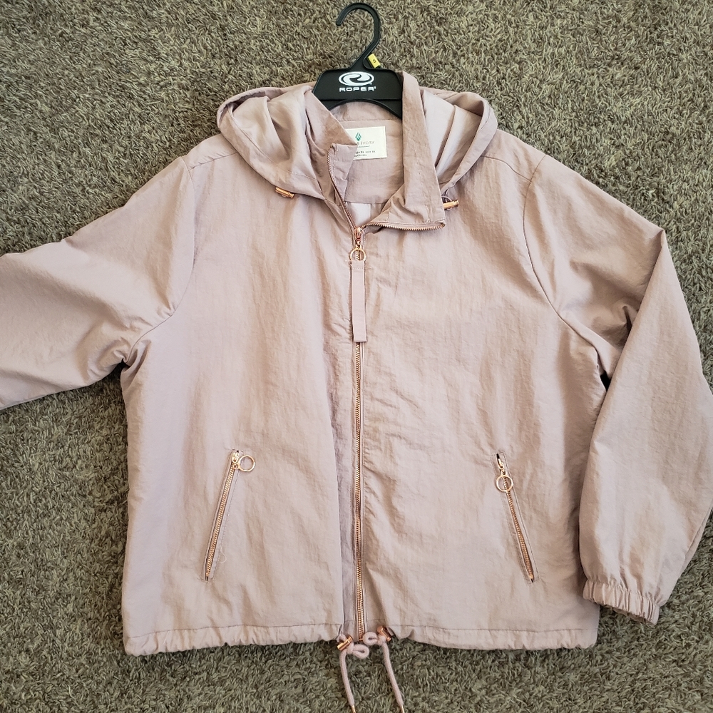 Lightweight jacket- rose colored w rose gold hardware